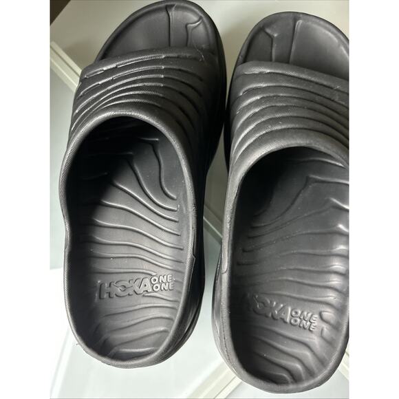 Hoka One One Ora Recovery Women's Size 8 Slip On Slide Sandals Black - Picture 5 of 16